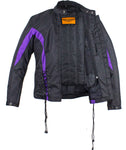 New Black & Purple Textile Racing Jacket