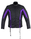 New Black & Purple Textile Racing Jacket