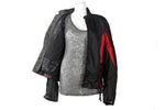 Womens Black & Red Textile Jacket