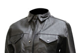 Womens Leather Shirt With Snaps Lining