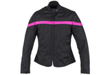 Women’s Hot Pink Racing Textile Motorcycle Jacket