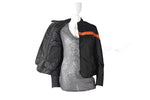 Womens Orange Stripe Textile Jacket