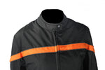 Womens Orange Stripe Textile Jacket