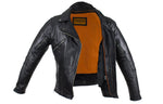 Women's Pleated Concealed Carry Leather Jacket