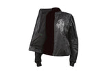 Womens Textile Motorcycle Jacket With Black Hoodie & Wings