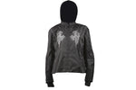 Womens Textile Motorcycle Jacket With Black Hoodie & Wings