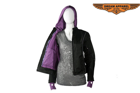 Womens Textile Jacket With Air Vents On Sleeves