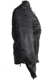 Womens Leather Motorcycle Jacket With Reflective Skulls