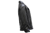 Womens Leather Jacket With Snap Down Collar