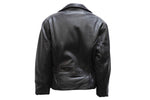 Womens Leather Jacket With Snap Down Collar