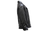 Womens Motorcycle Jacket With Snap Down Collar