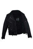 Womens Leather Jacket With Snap Down Collar