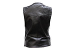 Womens Soft Touch Leather Classic Style Vest