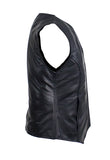 Womens Cowhide Leather Classic Style Vest