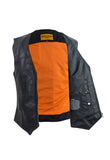 Womens Cowhide Leather Classic Style Vest