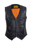 Womens Cowhide Leather Classic Style Vest