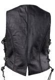 Womens Classic Style Longer Vest with Braid