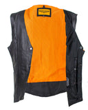 Womens Motorcycle Vest With Stylish Braid