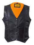 Womens Motorcycle Vest With Stylish Braid