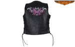 Black Gun Pocket Vest with Pink Butterfly