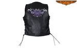 Black Gun Pocket Vest with Purple Butterfly