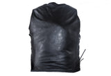 Womens Leather Motorcycle Vest With Concealed Carry Pockets & Side Laces