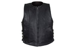 Women's Leather Tactical Motorcycle Vest