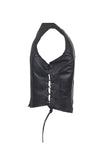 Women's Black Lambskin Leather Vest