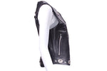 Womens Studded Leather Motorcycle Vest With Concealed Carry Pockets