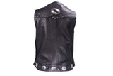Womens Studded Leather Motorcycle Vest With Concealed Carry Pockets