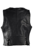Womens Leather Vest With Gun Pockets