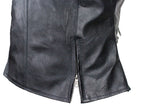 Womens Leather Motorcycle Vest With Two Gun Pockets