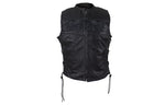 Womens Motorcycle Vest With Reflective Skulls