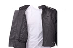 Black Nylon And Textile Motorcycle Jacket W/ Reflective Stripes
