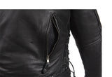 Mens Leather Jacket With Air-Vents