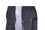Men's Black Racer Style Textile Jacket W/ Leather Patches