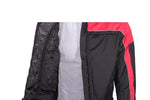 Mens Black and Red Mesh and Nylon Motorcycle Jacket