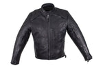 Mens Top Grade Leather Motorcycle Jacket With Sleek Collar
