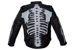 Mens Textile Motorcycle Jacket With Reflective Bones