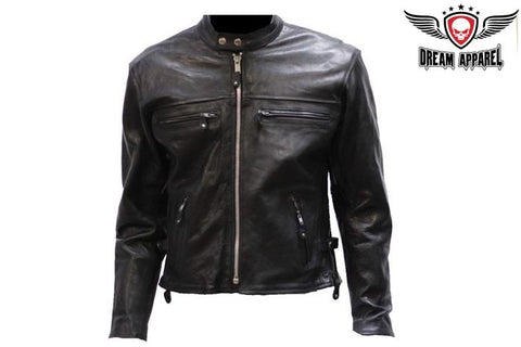 Mens Motorcycle Jacket With Zipper