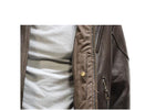 Mens Retro Brown Leather Jacket
