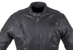 Mens Cowhide Racer Leather Jacket