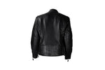 Mens Cowhide Racer Jacket With Air Vents