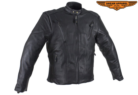Mens Racer Jacket With 1 Piece Panel