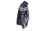 Mens Racer Jacket With Stylish Silver Stripes