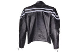 Mens Racer Jacket With Stylish Silver Stripes