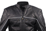 Mens Racer Jacket with Relfective Piping