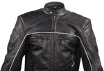 Mens Racer Jacket With Reflective Piping
