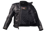 Mens Racer Jacket With Reflective Piping