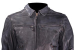 Mens Naked Cowhide Racer Style Jacket